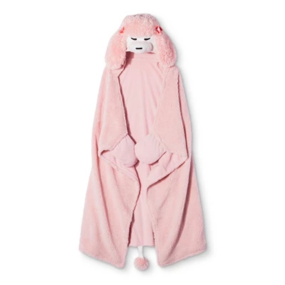 Pillowfort Poodle Throw Hooded Blanket (40"x50") Pink